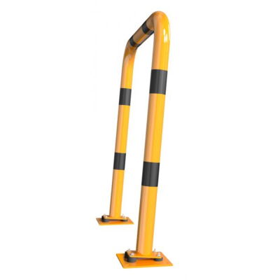 Anti-nudge hoop#flexible, tiltable#steel tube Ø 76 mm#yellow / black