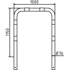 Anti-nudge hoop#steel tube Ø 76 mm#yellow / black