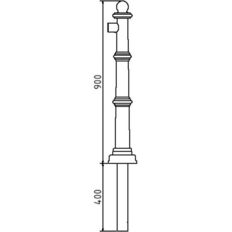 Aluminium ornamental bollard#series 495.01B