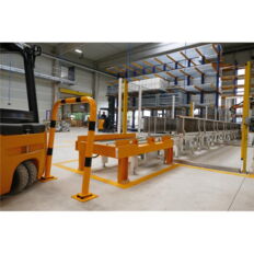 Anti-nudge hoop#removable#steel tube Ø 76 mm#yellow / black